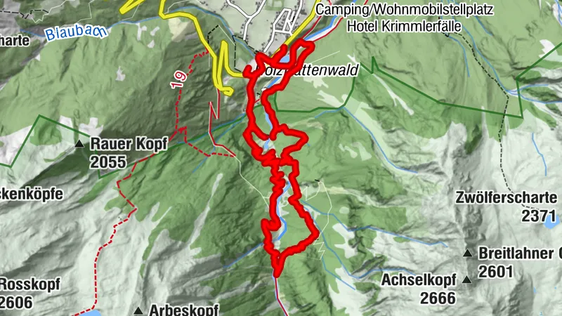 Krimmler Wasserfälle großer Rundweg