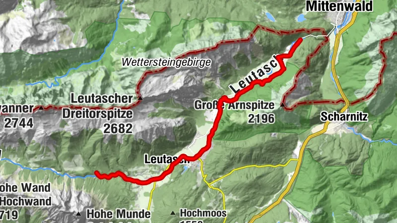 Biketour mit Kinderanhänger: Durch das Leutaschtal Nr. 537