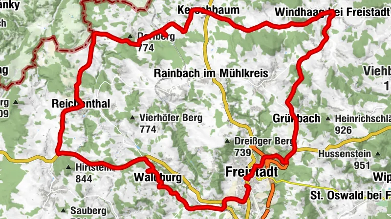 Gittis Freistadt Runde auf Asphalt, Oberösterreich/Österreich