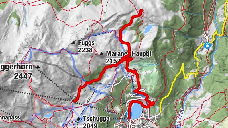 Handbike tour from the LAW midway station via Prätschalp to the valley station