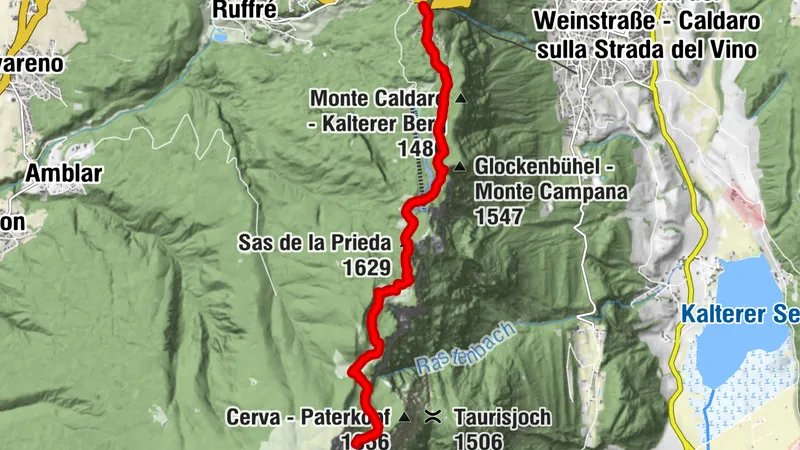 Mendelpass bis zur Überetscher Hütte Rundweg, Trentino-Südtirol/Italien