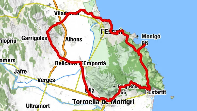 17 Viladamat Empúries L'Escala Rocamaura Coll-de-les-Sorres Torroella-de-Montgrí Ullà Bellcaire Tor Puig-Segalar