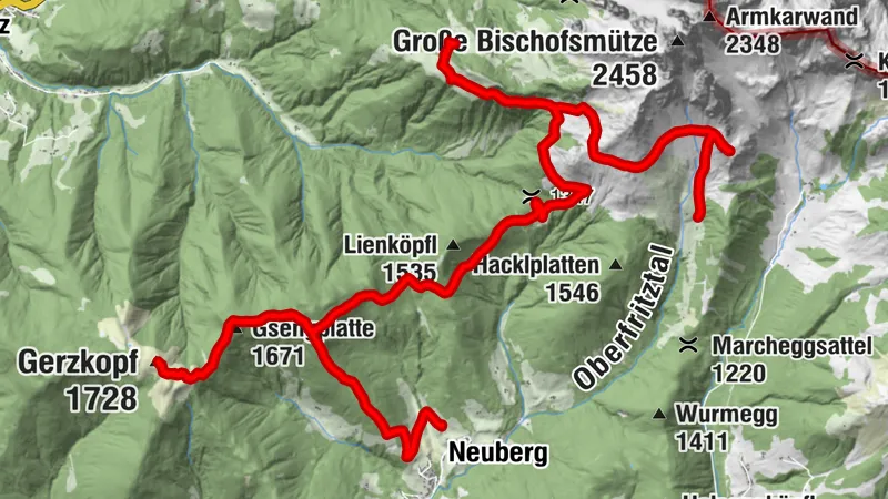 Von der Hofpürghütte zum Gerzkopf
