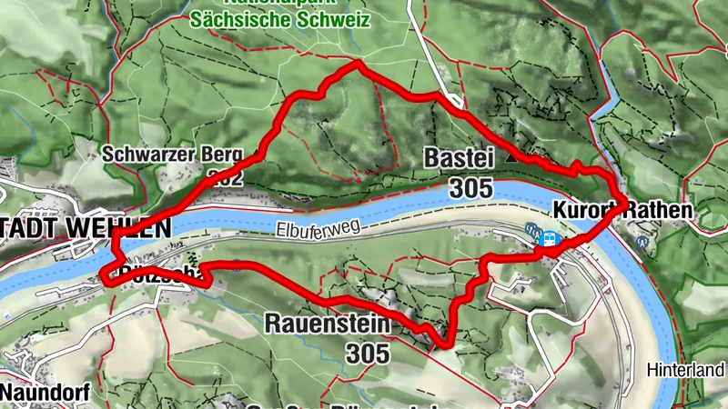 Kurort Rathen: Rauenstein-Bastei-Runde