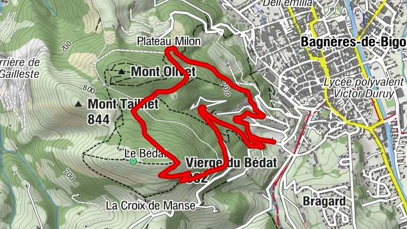 La vierge du Bédat par le mini-golf et le sentier Michon
