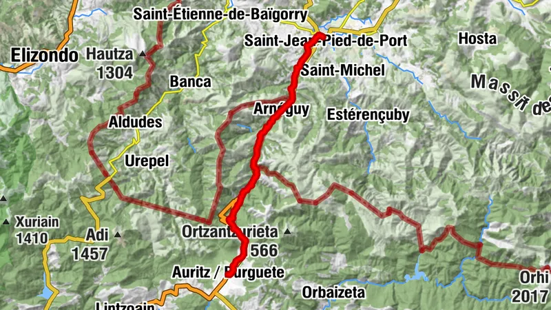 a erste Etappe Camino Frances