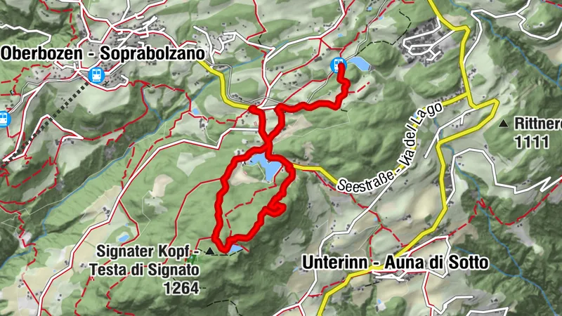 Oberbozen - Wolfsgrubner See - Mitterstieler See - Lichtenstein