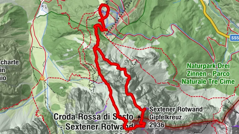 Goldtoni - Alpenbogen A158-1 Rotwandklettersteig - Zadonellaklettersteig