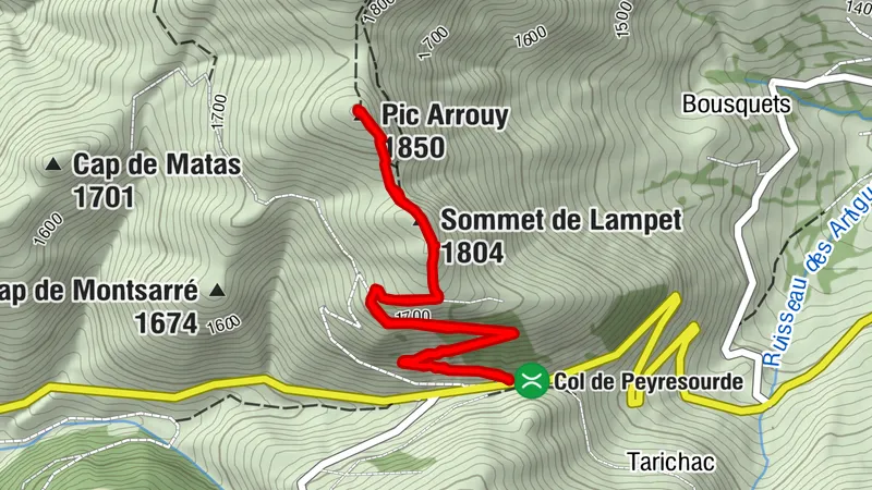 Pic Arrouy depuis le col de Peyresourde