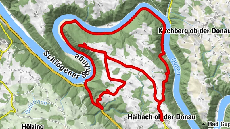 Biketour mit Blick auf die Schlögener Schlinge