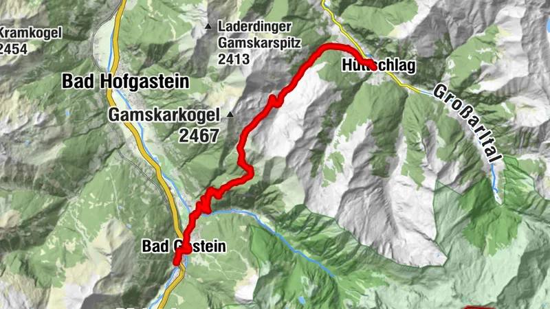 Salzburger Almenweg - Umleitung Etappe 10: Bad Gastein - Hüttschlag