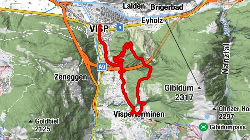 Heida - Rebenweg (Visp - Visperterminen)