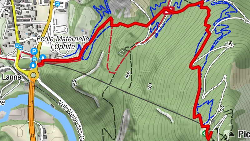 Circuit n°15.1 - Lourdes - Descente noire Pic du Jer