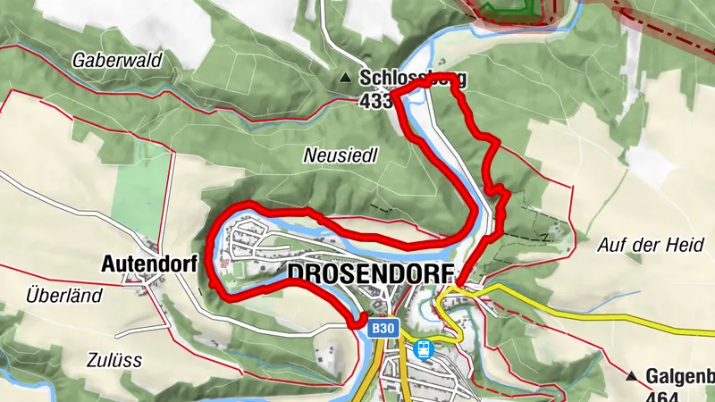 Drosendorf - Thayarunde - Häcklmühle - Graslhöhle - bis Schneider