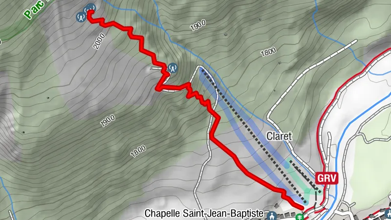 Le Clot ski touring itinerary