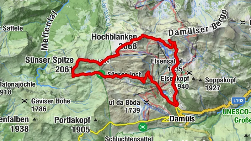 Damülser Mittagsspitze - Hohes Licht - Hochblanken - Sünser Spitze