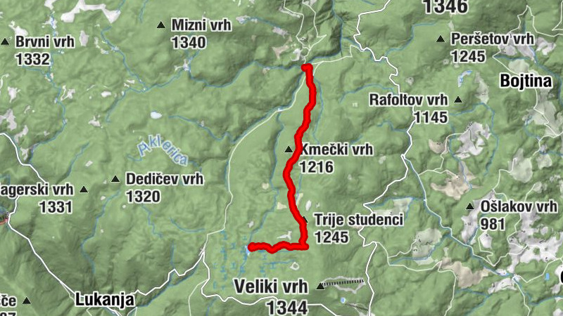 Trail pot Sumik - Crno jezero