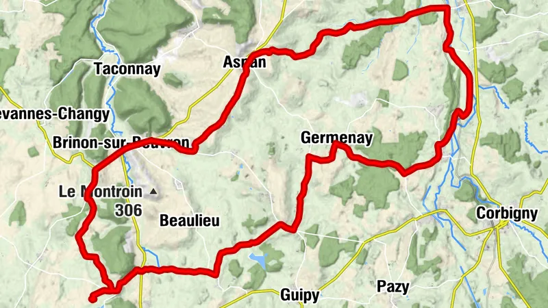 Fietsroute nr.2 vanaf camping Champagne Manoir