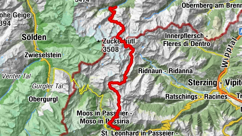 Grawa Alm - Roter Grat - Cresta Rossa - Hochwart - Guardia Alta - Alpenland