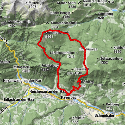 "Krummbachstein 1602m" - Eng - Payerbach - Rundwanderweg