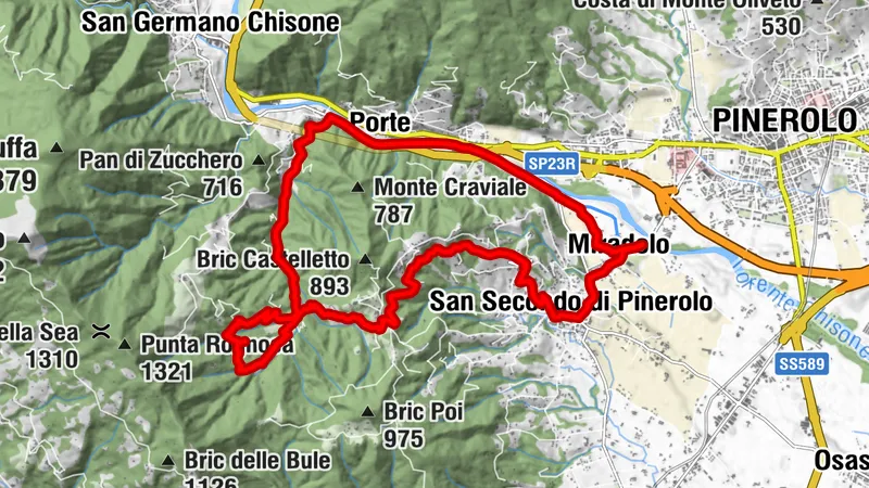 Pinerolo Apple Road—Loop Detour Toward Prarostino