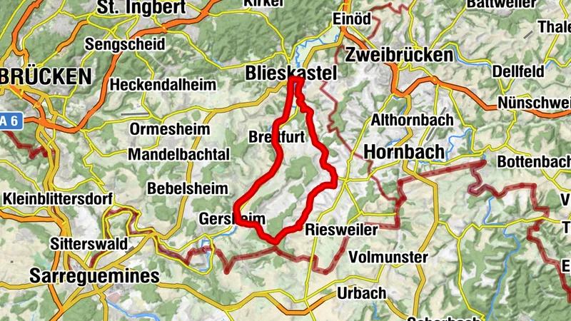 Rennradrunde 3 Blieskastel-Medelsheim-Kurz