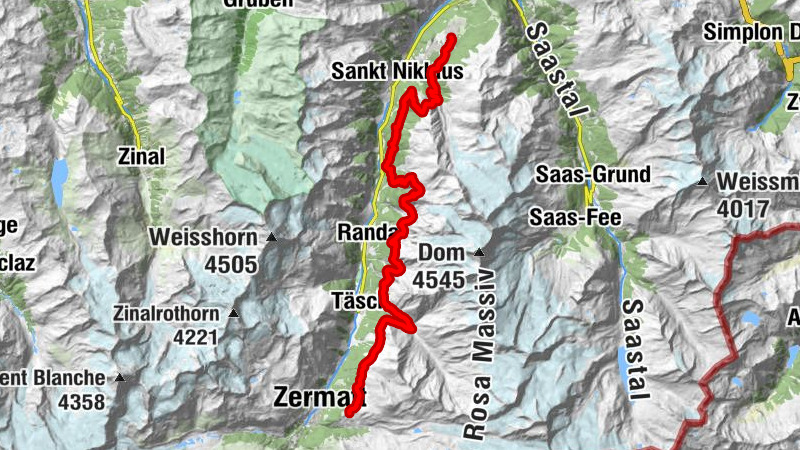 Europaweg Grächen - Europahütte - Zermatt