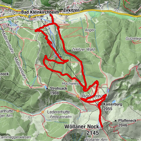 BKK, Kaiserburg, Wöllaner Nock, Güterweg