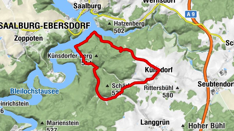 Von Künsdorf zum Bleilochstausee