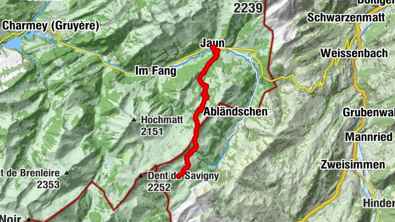 Von Jaun Dorf via Wolfs Ort nach SAC Grubenberghütte