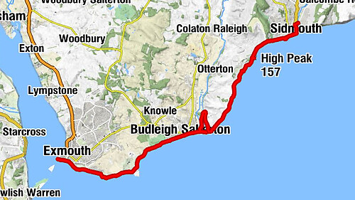 Von Exmouth nach Sidmouth (UK)