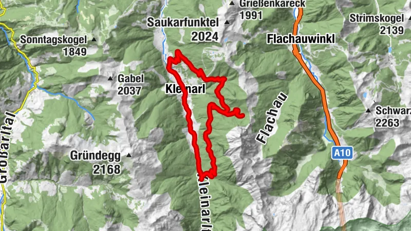 Täublwald round (SW46) including variant via Steinkaralm
