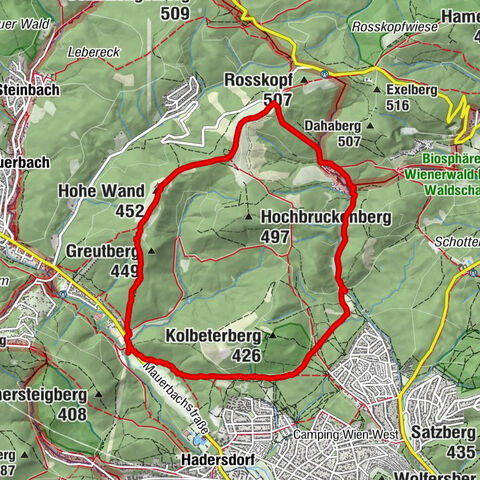Stadtwanderweg 8 - Sophienalpe (lt. Beschilderung)