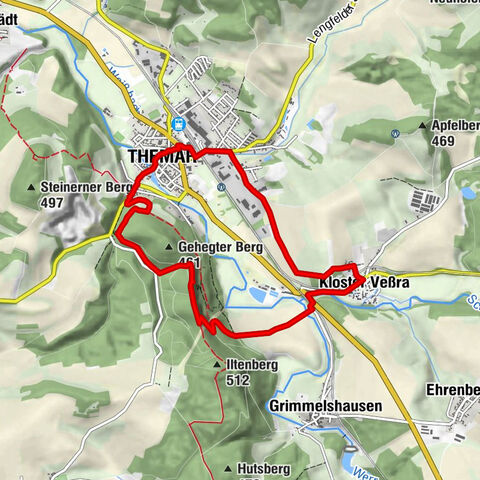 Circular route - From Themar via the Werra Burgen Steig to Kloster Veßra