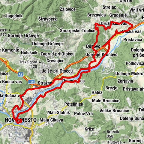 The Šmarjeta bicycle trail
