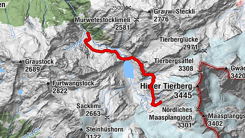Anstieg Trifthutte von KWO-bahn