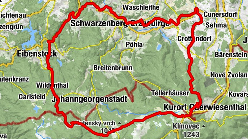RR ERZ T16 From Schlettau through the Westerzgebirge mountains
