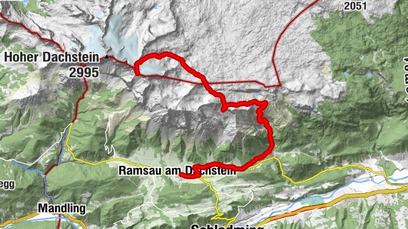 Ramsau am Dachstein: Bergstation Dachstein-Seilbahn - Guttenberghaus - Silberkarklamm