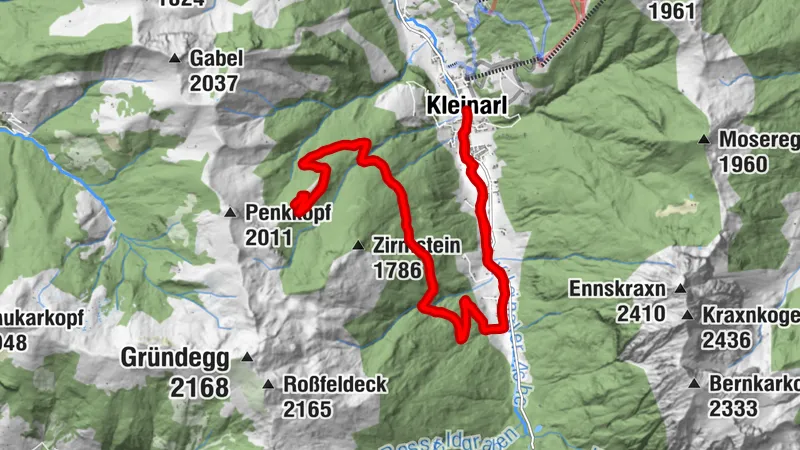 Mountain bike route Kleinarler Hut