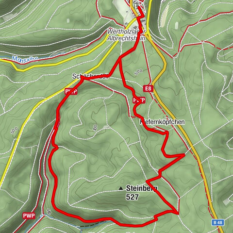 Trail 'Spurensuche' around the Steinberg