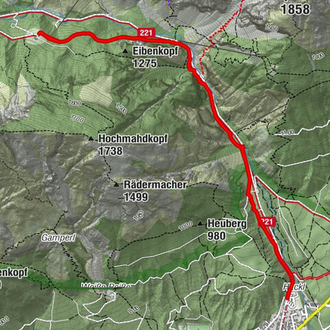 To the alpine inn St. Magdalena in the Halltal