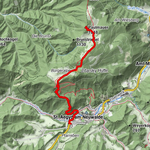 Türnitzer Alpen: Bürgeralpe - Zdarskyhütte - Paulmauer