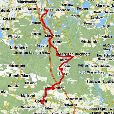 Radtour von Bestensee nach Golßen