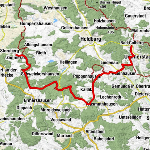 Hike - "Green Belt Thuringia" - Stage 5 - Bad Colberg to Zimmerau