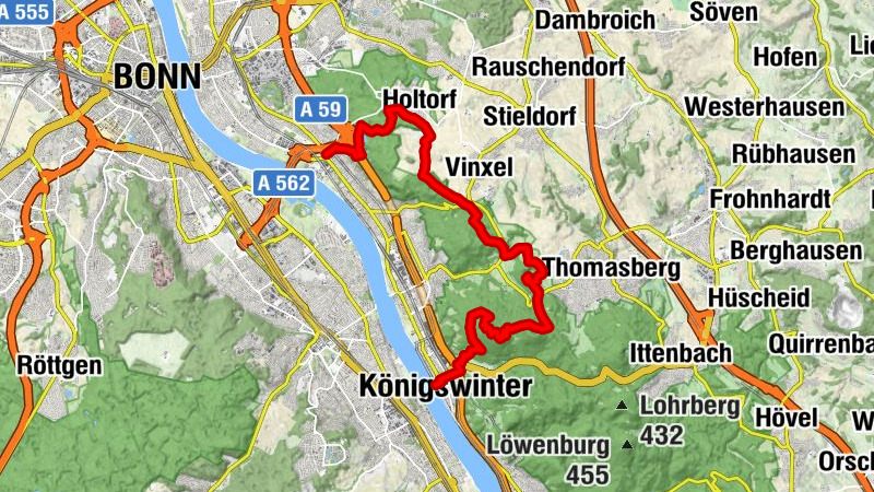 Oberkassel nach Königswinter