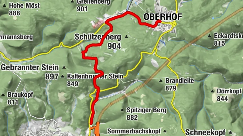 Hiking - to the Oberhof sports venues - Zella Mehlis - Thuringian Forest