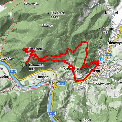 Rotmäuer - Falkenstein - Kreuzberg