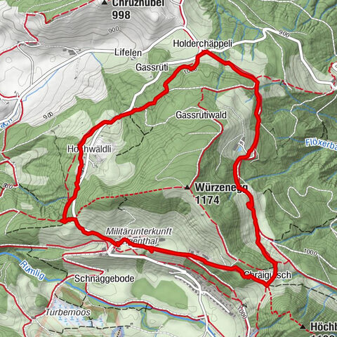 Eigenthalerhof - Chräigütsch - Holderchäppeli - Eigenthalerhof